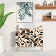 thumbnail image 2 of PixonSign Sideboard Buffet Cabinet, Kitchen Storage Cabinet with 2 Doors, Geometric Mid-Century Polygons, Cupboard Console Table for Dining Room - 35" L x 18" W x 29" H, 2 of 5