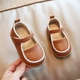 thumbnail image 4 of Otqutp Birthday Dance Shoes for Flower Girls Fashion Autumn Girls Casual Shoes Flat Lightweight Solid Color Hook Loop Dress Shoes Simple Style, 4 of 6