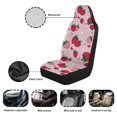 thumbnail image 5 of Uorisanigo Cute Strawberry Car Seat Covers for Women Waterproof Front Seat Covers Stretch Polyester Fabric Cover Anti Slip Car Accessories Universal Fit for Most Vehicle, 5 of 7