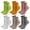 C, variant on 6 Pairs Women Socks Ruffle Edge Solid Color Anti-slip High Elasticity Ankle Length Low-cut Daily Sport Socks Great Gift for Mom Wife Daughter