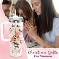 thumbnail image 2 of Christian Gifts For Women - 30 OZ Christian Tumbler Travel Cup - Mother''s Day, Birthday, Christmas Gifts for Women - Inspirational, Catholic, Religious Gifts For Mom, Friend, Sister, Grandma, 2 of 6