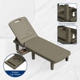 thumbnail image 5 of ECOPATIO Resin Adjustable Backrest and Cup Holder Outdoor Chaise Lounge - Set of 2, 5 of 8