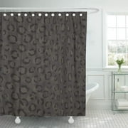 SUTTOM Pattern Cool Black Cheetah Monogram Leopard Masculine Sophisticated Shower Curtain 66x72 inch