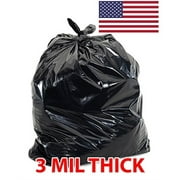 Ox Plastics 55 Gallon Trash Bags 3 MIL Contractor, Large Thick Heavy Duty Garbage Bag, Extra Large Trash Can Liner Bags, 36x52 55gal Drum Liners 3mil (25)