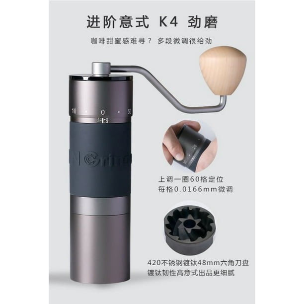 Kingrinder K4 /K6 manual coffee grinder portable mill 420stainless