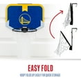 thumbnail image 6 of Franklin Sports NBA Golden State Warriors Mini Over the Door Basketball Hoop - Kids Indoor Mini Basketball Hoop + Basketball - NBA Fan Shop Mini Hoop for Bedroom + Office, 6 of 12
