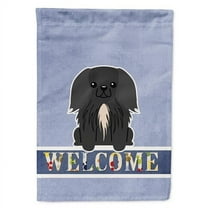 Caroline's Treasures BB5688GF Pekingnese Black Welcome Flag Garden Size , Small, multicolor