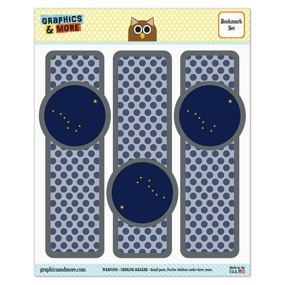 Alaska State Flag Glossy Laminated Bookmarks - Set of 3