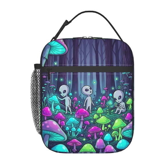 Alien Lunch Bag, Insulated Lunch Tote For Women And Men, Reusable Cooler Bag For Work Office Travel And Daily Use