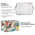 thumbnail image 2 of Yayeee Canvas Storage Basket with Handles for Shelves Fabric Bins Closet Organizer, Blue Retro Print, 2 of 8