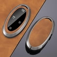 thumbnail image 2 of Key Fob Cover Compatible with Hyundai Kona 2025 2026 Ioniq 9 Grandeur GN7 Elantra Sonata Santa fe Tucson Hybrid Santa Cruz Palisade Solid Metal Car Key Shell, Brown,Brown, 2 of 8