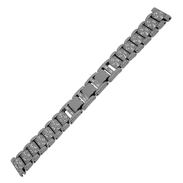 Correa de reloj brillante ANGGREK de Acero inoxidable 22 mm para Gear S3 Gear2 Neo R381 Gear2 R380 Live R382