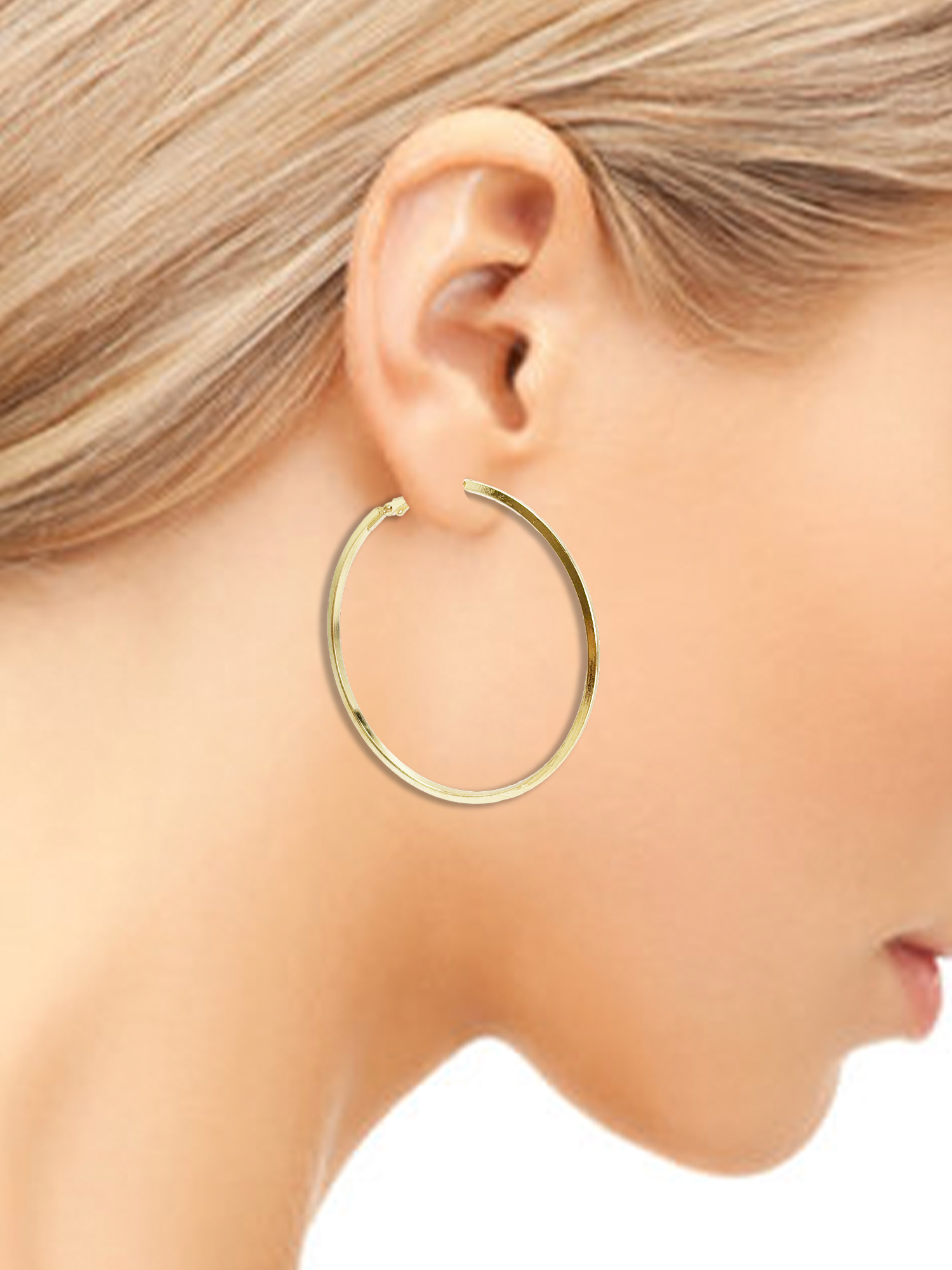 Time and Tru Women's 6 Pairs of Graduated Gold Tone Smooth Wire Hoops. Fashion Basic Earring Set to Match Your Mood of the Day.