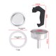 thumbnail image 3 of Espresso Coffee Moka Pot Replacement Parts For Cups Moka Pot Handle Gasket Seal Funnel Filter Accessories, 3 of 10