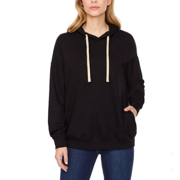 Buffalo David Bitton Women's Super Soft Pullover Hoodie with Side Pockets (US, Alpha, Large, Regular, Regular, Black)