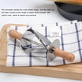 thumbnail image 3 of facefd Stainless Steel Croissant Bread Dough Cutter Roller Wheel Dough Pastry with Wooden Handle Kitchen Baking Tool, 3 of 8