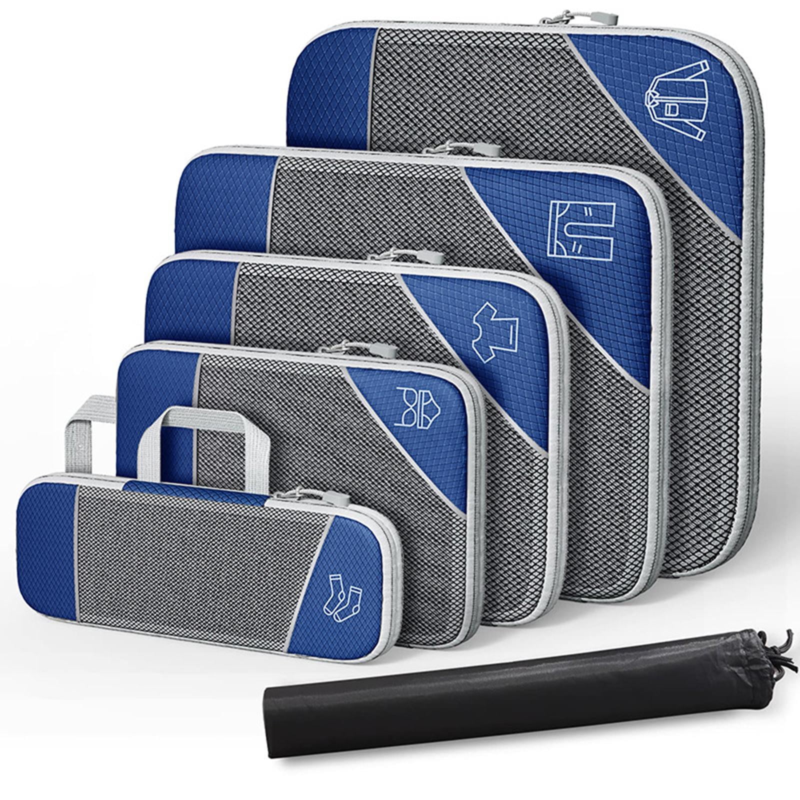 Fiocias 1Set Compression Packing Cubes Extensible Travel Accessories Suitcase Organizers