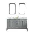 thumbnail image 2 of Water Creation Queen 60"W Wood Double Bathroom Vanity in Cashmere Gray & White, 2 of 4