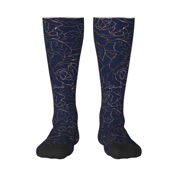 Balery Navy Dark Blue Calcetines novedosos Calcetines deportivos Calcetines hasta la rodilla Calcetines de algodón Calcetines originales y geniales