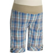 Maternity Plaid Bermuda Shorts