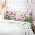 thumbnail image 5 of GZHJMY Chive Herb Flower Pillowcase Queen Size, Super Soft Pillow Shams Covers, Plush Cozy Pillow Cases with Zipper, 20" X 30"（33）, 5 of 6