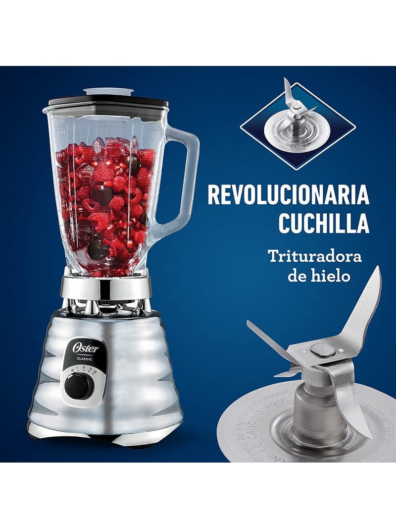 Oster クローム ブレンダー ガラス容器付き Oster Original 3 Speed Chrome Blender, 5 Cup Glass Jar - Walmart.com