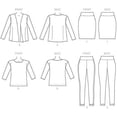 thumbnail image 2 of McCall's Patterns M7331 Misses' Jacket, T-Shirt, Pencil Skirt and Leggings, Size A5 (6-8-10-12-14), 2 of 7
