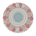 thumbnail image 2 of Awypu Pink Rose Flower Elastic Edged Round Fitted Table Cloth Cover, Waterproof Wrinkle Free Round Tablecloth, Home Decorative Tablecloth for Indoor Outdoor Kitchen Party White, 2 of 7