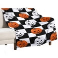 thumbnail image 4 of RKSupls Halloween Throw Blanket,Soft Warm Flannel Grimace Pumpkin Blanket Gift for Christmas Home Bed Sofa Couch Decor,40x50 in, 4 of 9