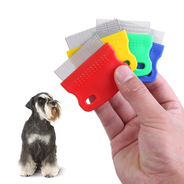 Peine de pulgas para mascotas, cepillo de pasador de acero para perro, gato, gatito, recortador de pelo, herramienta de aseo