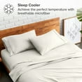 thumbnail image 3 of Bare Home Pillowcase Set - Premium 1800 Collection - Double Brushed - Ultra Soft - Standard Size, Cream, 2 Count, 3 of 7