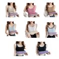 thumbnail image 3 of Minnieouse Ropa interior térmica para mujer, algodón grueso, deportes al aire libre de invierno, esquí, Snowboard, chaleco esculpido sin costuras, Tops Camisetas sin mangas Café Minnieouse AP013423-06, 3 of 6