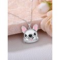 thumbnail image 2 of CACA LADY French Bulldog Locket Necklace 925 Sterling Silver Women's Lockets Picture Necklace Memorial Photo Jewelry as Birthday Gifts for Sisters Women Women, 2 of 5
