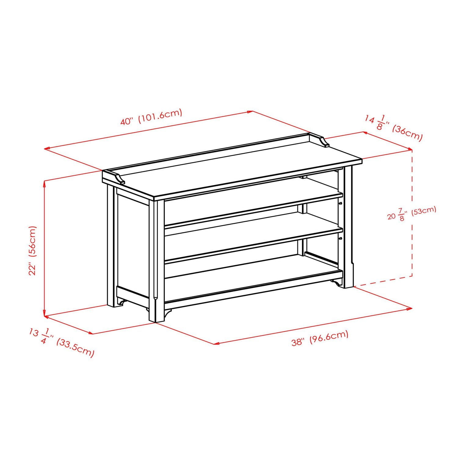 Dayton Storage Hall Bench