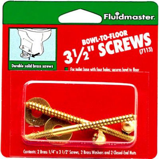7113 Toilet BowltoFloor Screws, 3.5 x 1/4In., 2Pk. Quantity 1