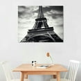 thumbnail image 2 of COMIO  Architectures Modern Giclee Canvas Prints Europe Buildings Black and White Landscape Pictures Paintings on Canvas Wall Art Ready to Hang for Bedroom Home Office Decorations, 2 of 4