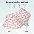 thumbnail image 5 of Daiia Watermelon Pattern Bucket Hat - Trendy Cotton Sun Hat for Beach, Golf, Fishing - Fun Outdoor Vacation Boonie for Men and Women, 5 of 9
