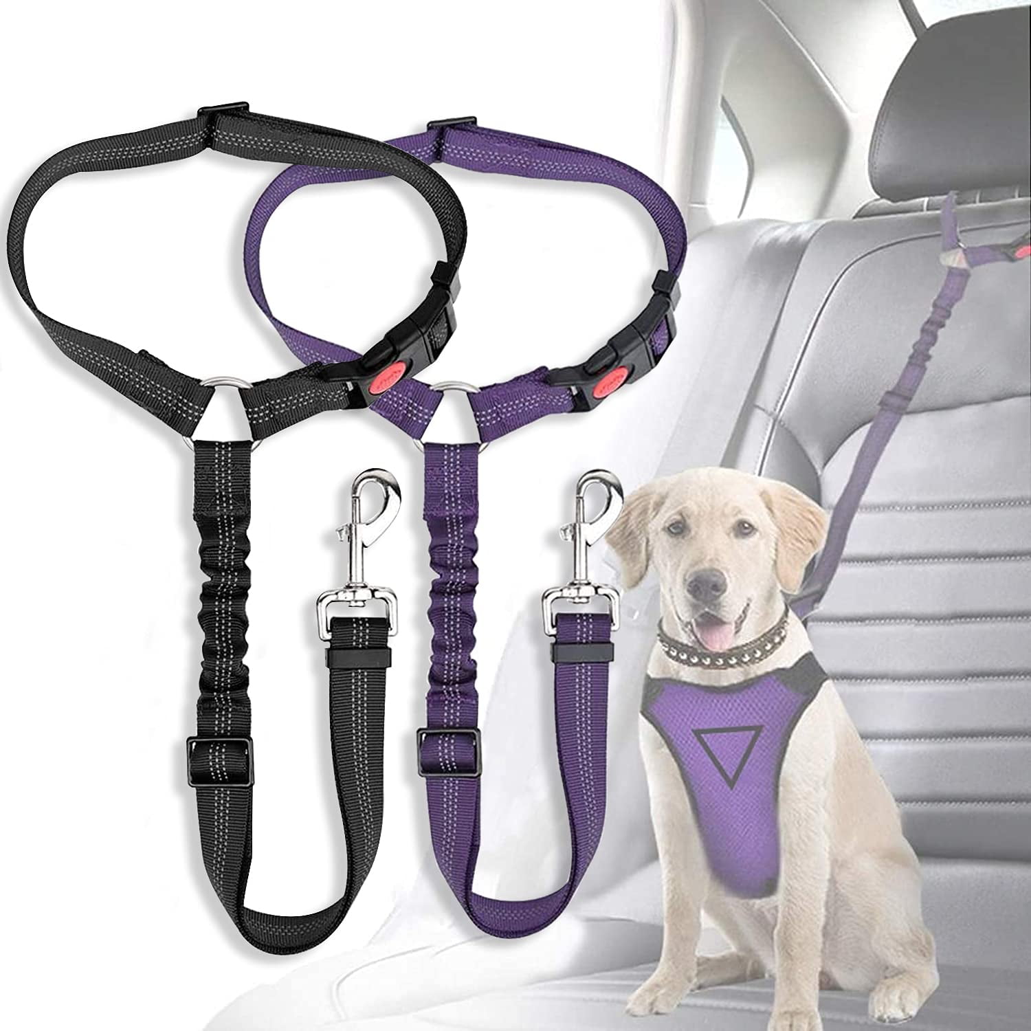 over the headrest dog seat belt