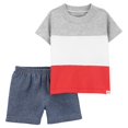 thumbnail image 2 of Carter's Baby Boy's 4 Piece Short Sleeve Shirts & Shorts Outfit Sets, 2 of 9