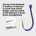 thumbnail image 2 of BBBF 10pcs Pointed Blue Fishing Hooks –  Saltwater & Freshwater Hooks with Round Eye – Ultra-Strong High Steel for , SeaBass Trout, Panfish，marine fish (Size #0.8-12#), 2 of 8