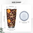 thumbnail image 4 of Lsque Woodland Creatures Floral Pattern 20oz Car Cup with Lid and Straw, Insulated Coffee Cup with Straw Topper, Spill Proof Travel Coffee Mug, Stainless Steel Tumble-Straw Three-piece Set, 4 of 8