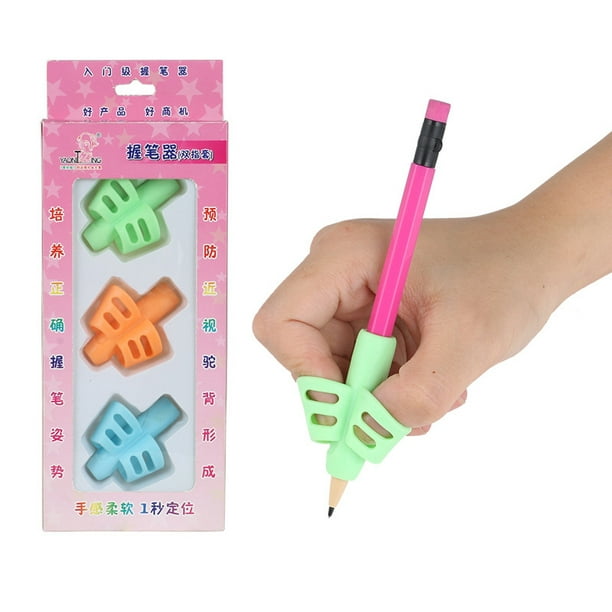 IKemiter 3 pièces porte-crayon de formation ergonomique poignées de crayon  enfants correction d'écriture 