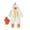 White, variant on 0-18M Baby Chicken Hooded Zipper Jumpsuit Infant 3D Cute Bodysuit and Funny Sock for Festival Dress up Yellow,12-18M