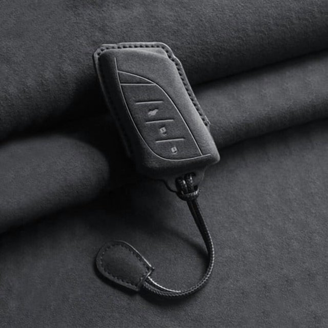 Étui de Protection pour Clé de Voiture en Cuir Alcantara Porte-Clés Télécommande Sac pour Lexus ES IS LS NX RX