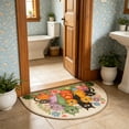 thumbnail image 4 of Half Door Mat 40x60 cm Low Profile Entrance Rug, Absorbent Washable Polyester Doormat, Multicolor Outdoor Indoor Anti-Slip Mat for Front Door, Kitchen Bathroom, 4 of 6