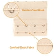 thumbnail image 4 of INSPIRE CHIC Women's 2 Pcs Stretchy Bra Extenders, 2x2/2x3/2x4 Hooks Elastic Back Bra Extension Strap Bra Band Light Apricot 2 Rows 4 Hooks, 4 of 6