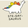 thumbnail image 2 of Pride Ste-Gay-Saurus Crew Neck Short Sleeve Adult T-shirt
-3XL-Off-White, 2 of 3