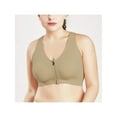 thumbnail image 6 of Women's Zip Front Closure Sports Bra Ultra-thin Large Bra Sports Bra Front Zipper Full Cup Padded Tops Seamless Wirefree Active Workout Gym Yoga Bras, 6 of 9