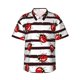 thumbnail image 1 of Fotbe Ladybugs on Black and White Striped1 Camisa Hawaiana para Hombre Unisex – Camisa Casual de Verano con Botones de Manga Corta de Algodón y Lino,3X-Large, 1 of 7