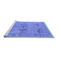 thumbnail image 2 of Ahgly Company Machine Washable Indoor Square Oriental Blue Industrial Area Rugs, 6' Square, 2 of 4